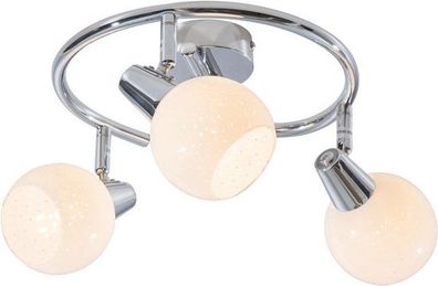 Nino Leuchte Deckenleuchte Doxy Spotlight 3 flammig modern Silber Diamond neigbar