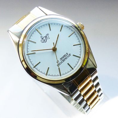 Societe de Moutier Schweiz 17Jewels Herren Vintage Armbanduhr