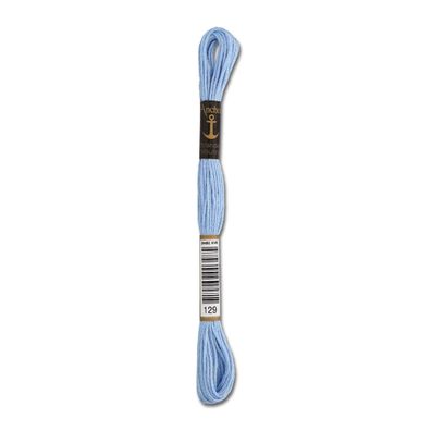 8m Anchor Stickgarn - Farbe 129 - azurblau