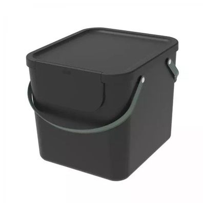 Rotho Müllsystem Albula schwarz 40 Liter BPA frei Mülleimer Abfalleimer