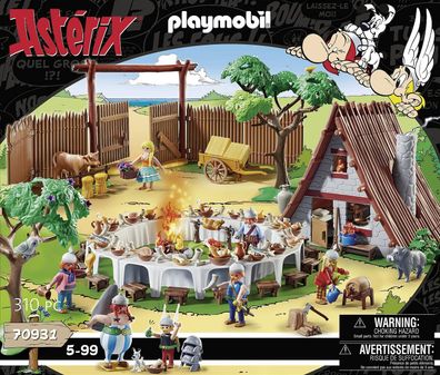 Playmobil Asterix 70931 Großes Dorffest, Spielzeug für Kinder ab 5 Jahren