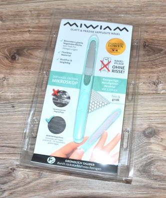 Feile Nagelfeile MIWIAM für Finger Maniküre Pediküre ohne Risse Mint ABS NEU