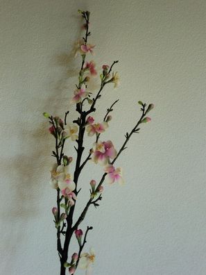 Apfelblütenzweig künstlich, Farbe Rosé, Frühling, Seidenblumen, Blütenzweige