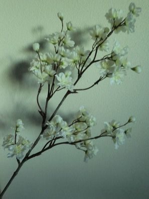 Kirschblütenzweig künstlich, Farbe Weiß, Frühling, Seidenblumen, Blütenzweige