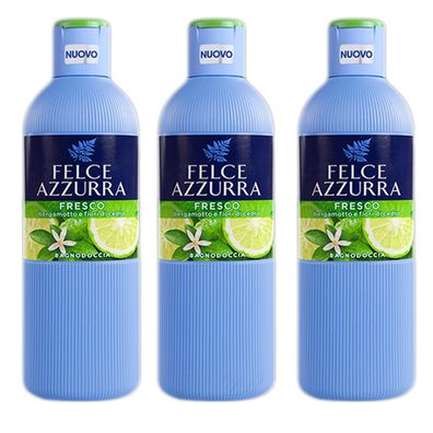 Paglieri Felce Azzurra FRESCO Badedusche Bergamotte & Jasmin 3x 650 ml