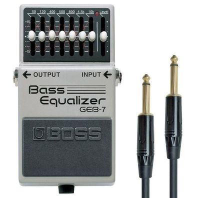 Boss GEB-7 Bass Equalizer Effekt-Pedal mit Kabel