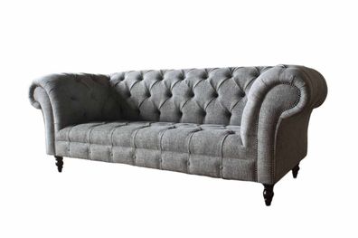 Chesterfield Couch Sofa Polster 3 Sitzer Couchen Sitz Sofas Grau Neu
