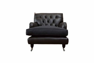 Chesterfield Design Sessel Couch Polster Luxus Couchen 1 Sitz Leder Neu