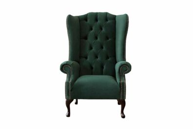 Chesterfield Design Sessel Polster Luxus Textil Couchen Ohrensessel Neu