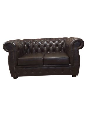 Chesterfield Sofa 2 Sitz Luxus Couch Zweisitzer Sofas Braun Möbel Couchen