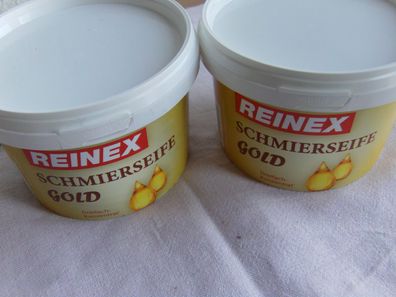 Seife, Schmierseife Gold Dreifach Konzentrat Reinex 2x 500g Becher