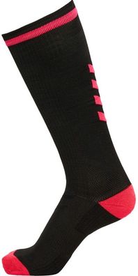 Hummel Socken Elite Indoor Sock High Black/ Diva Pink-43-45