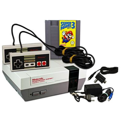 Original NES Konsole + 2 Controller + KABEL + SPIEL SUPER MARIO BROS. 3 - Nintendo...