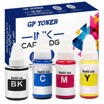 4x Tinte Patronen für Canon GI-590 PIXMA G1500 G1510 G2500 G2510 G3500 G3510 G4500