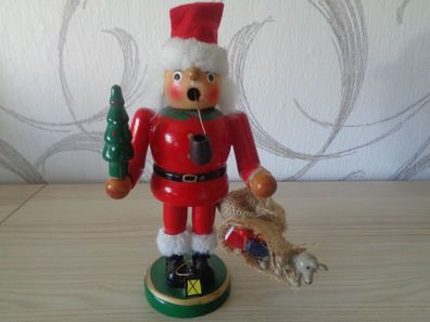 Räuchermännchen, Räuchermann Weihnachtsmann mit Jutesack 21cm