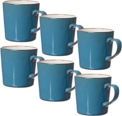 Ritzenhoff und Breker Kaffeebecher Kaffeetassen Tassen Set 6 teilig Blau