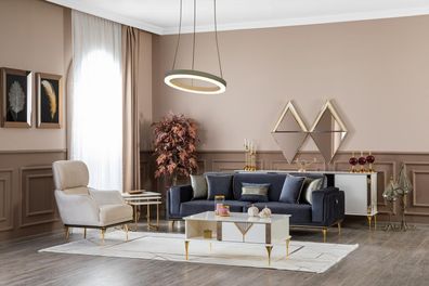 Sofa Sitz 3 + 1 Sitzer Couchtisch BeistelltischDesign Polster Sofas Neu