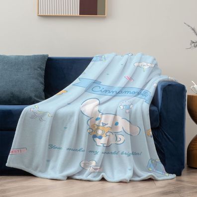 Anime Cinnamoroll Flannel Fleece Blanket Cappuccino Quilt Children Nap Decke
