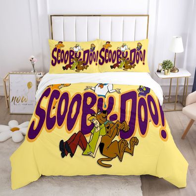 3tlg. Scooby-Doo Shaggy Rogers 3D Bettbezug Set Kinder Bettwäsche Kissenbezug