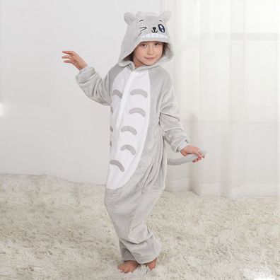 Kinder My Neighbor Totoro Hooded Pyjama Erwachsener Winter Cosplay Schlafanzug