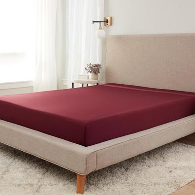 Hahn Jersey Spannbetttuch Baumwolle Bettlaken ca.150x200cm 287-bordeaux