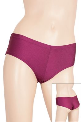 Damen Panty Slip Bordeaux Panties elastisch glänzend stretch shiny Made in Germany!