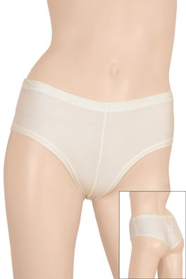 Damen Panty Slip Creme Panties elastisch glänzend stretch shiny Made in Germany!