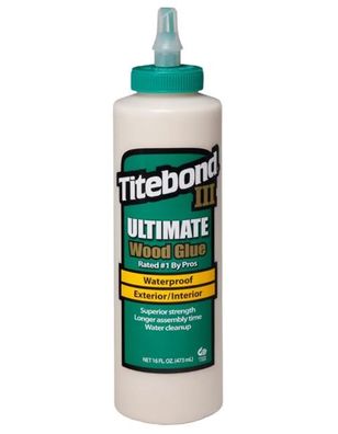 Titebond III Ultimate Holzleim D4 wasserbeständiger Klebstoff für Holz, Laminat 473ml