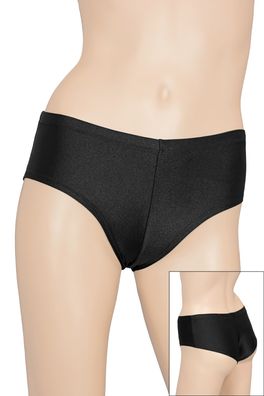 Damen Panty Slip Schwarz Panties elastisch glänzend stretch shiny Made in Germany!