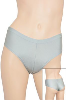 Damen Panty Slip Silber Panties elastisch glänzend stretch shiny Made in Germany!