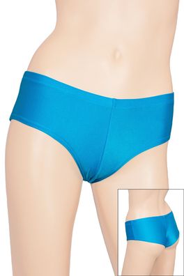 Damen Panty Slip Türkis Panties elastisch glänzend stretch shiny Made in Germany!
