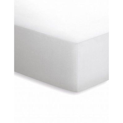 Adam Matheis Schlafgut Mako-Jersey Spannbetttuch 90/190-100/200cm Farbe 011 Weiß