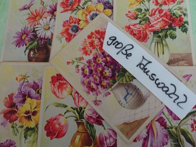 alte Postkarten PMB Paul Meyer Bremen Kunstpostkarten Mugge Blumen wie gemalt