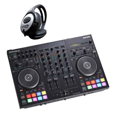 Roland DJ-707M Mobiler DJ-Controller mit Kopfhörer