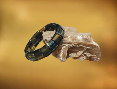 Blau-Gelbes Tigerauge Armband - Unisex, Handgemacht, Naturstein Perlenarmband