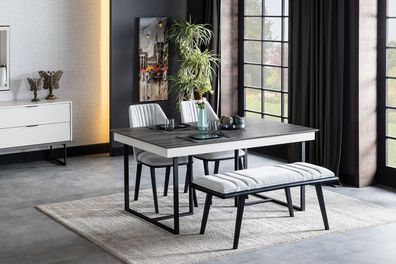 Esszimmer Tisch 4x Stühle 5tlg. Design Möbel Modern Set Garnitur Neu