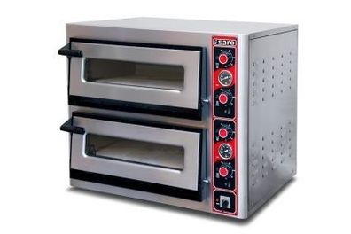 Elektro Pizzaofen Pizzabackofen Mod. Fabio 2x4 Pizzen + 450°C 895x 875x 734 Gastlando