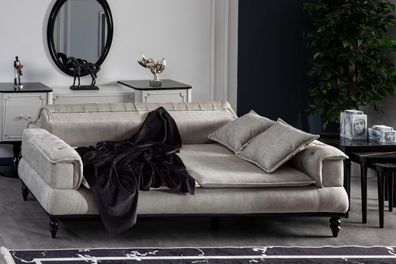 Chesterfield Luxus Sofa Couch xxl big sofas Dreisitzer Stoff 3 Sitzer Couchen