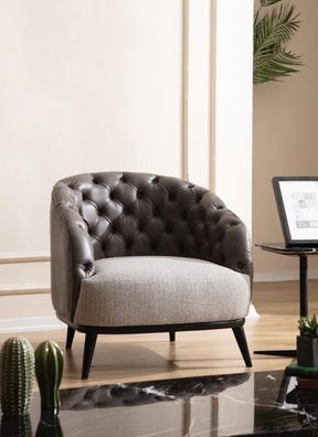 Luxus Sessel Chesterfield Einsitzer Couch Möbel Lounge Club Sofa 1er