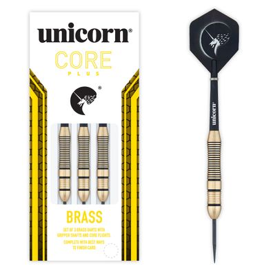 Unicorn Core Plus Brass Steel Darts, 1 Satz / 26 Gr.