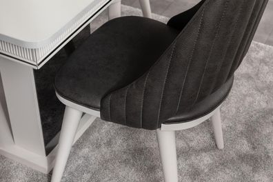 Esszimmer Stuhl Designer Polster Lounge Kunstleder Luxus Modern