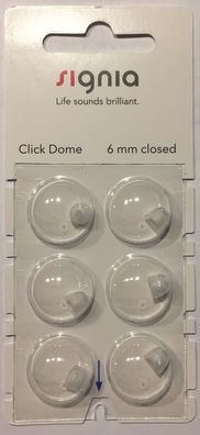 Signia Click Dome 6 mm closed 6er Blister