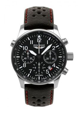 Iron Annie 5624-2 Herren Uhr Armbanduhr Automatik Edelstahl Leder Flieger