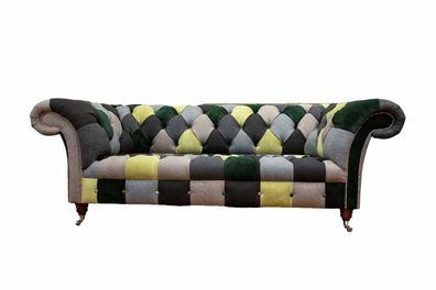 Sofa 3 Sitzer Luxus Möbel Chesterfield Möbel Textil Klassische Stil Neu