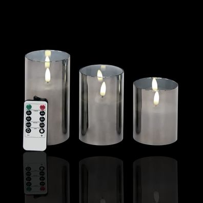 Idena 50062 - LED Kerzen mit Timerfunktion, Batterie, Dimmer, 2 Lichteinstellungen...
