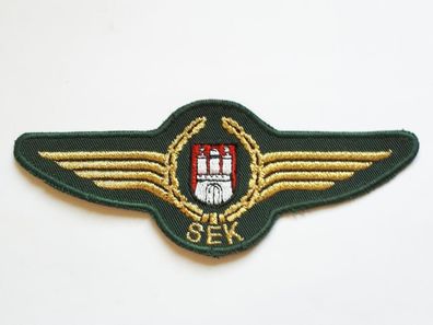 Aufnäher Patch Polizei SEK Hamburg goldfarben