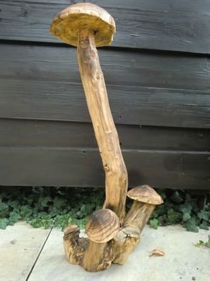 Pilz aus Wurzelholz ca. 60cm hoch, Herbstdekoration, natürliche Gestaltung