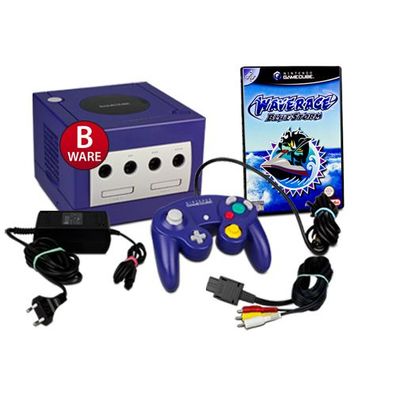 Gamecube Konsole LILA PURPLE (B-Ware) #20B + Original Controller + SPIEL WAVE ...