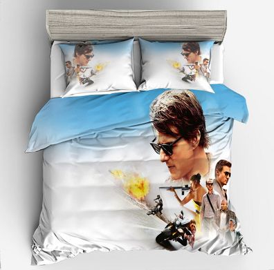 3tlg. Mission Impossible Ethan Hunt 3D Bettbezug Set Kinder Bettwäsche Kissenbezug