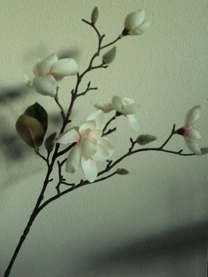 Sternmagnolienzweig künstlich, Rosé/ Weiß, Blütenzweige, Seidenblumen